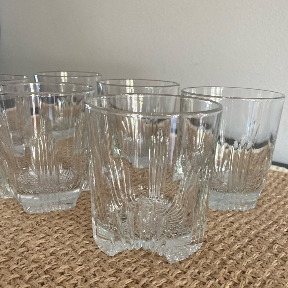(6) SET VINTAGE ITALIAN CRYSTAL WHISKEY SCOTCH GLASSES